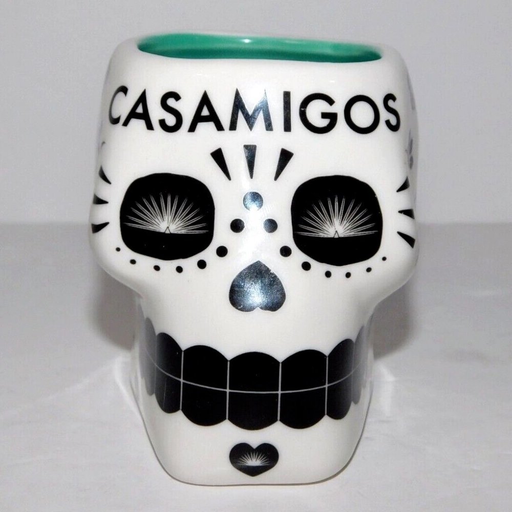 CASAMIGOS Tequila Sugar Skull Mug Cup Skeleton George Clooney 9 oz Skeleton